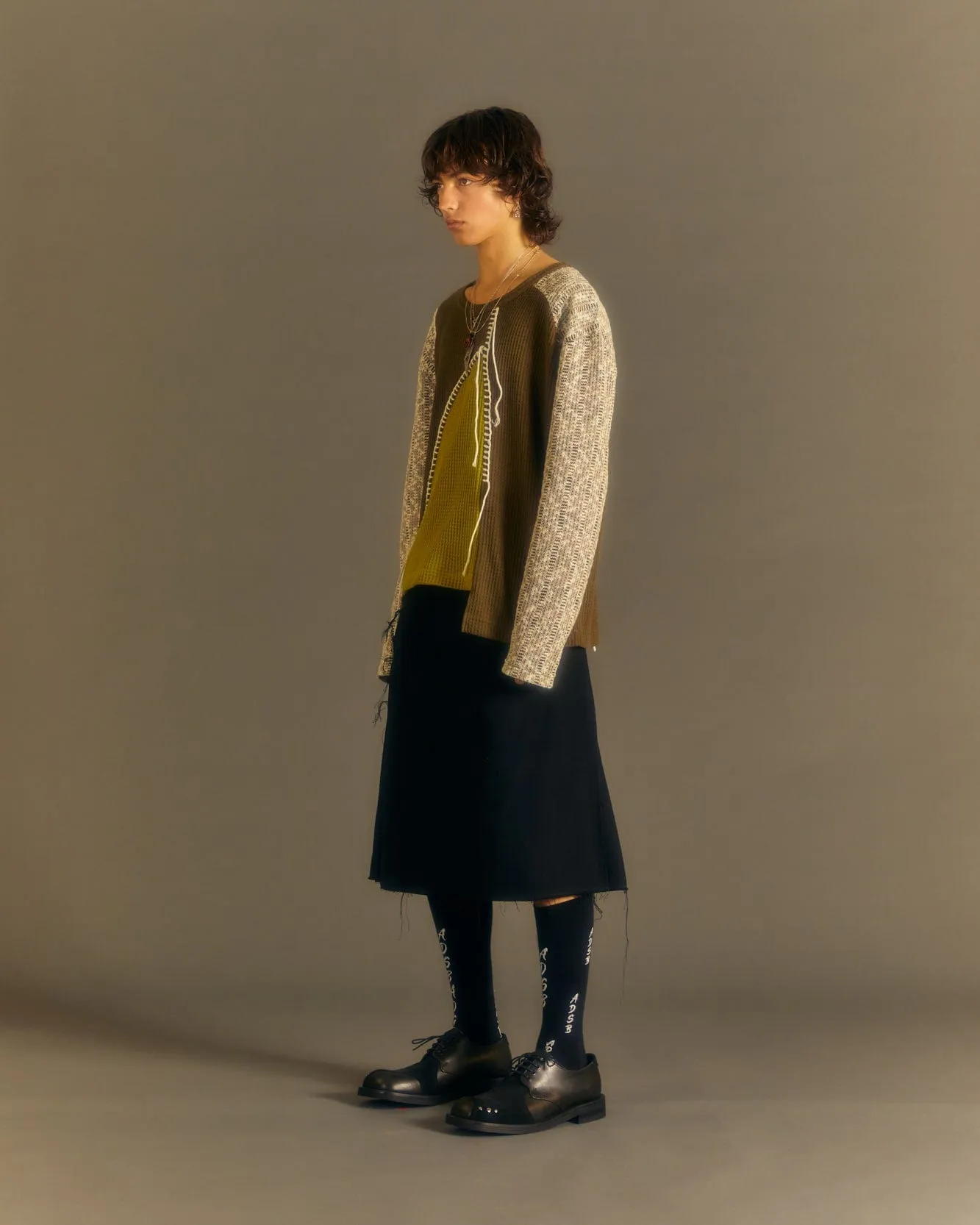 CHATRE CREW-NECK SWEATER atb1014m(BROWN) sold by Andersson Bell product image thumbnail 5