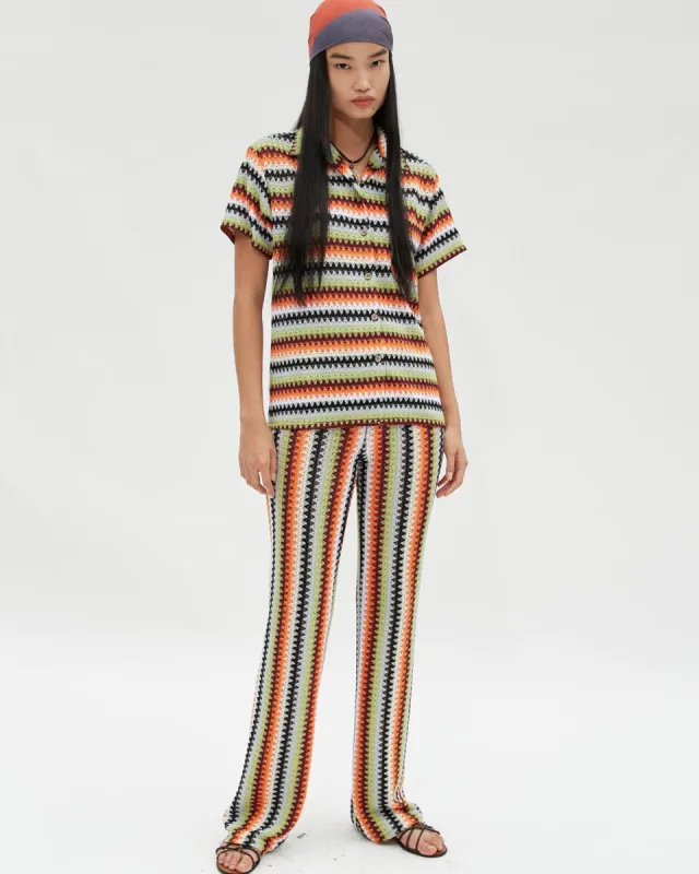 (WOMEN) MARTA CUT & SEW SHIRT atb740w(ORANGE STRIPE) sold by Andersson Bell