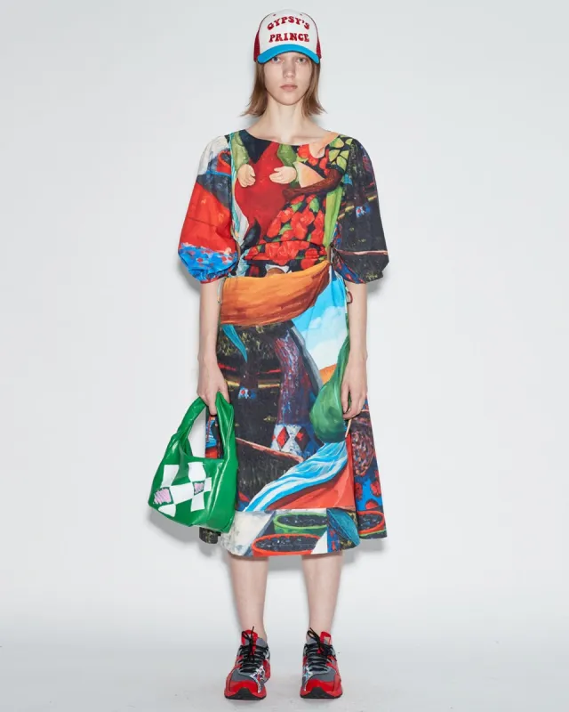 (WOMEN) ANNA SHIRRING WAIST DRESS atb706w(RED) sold by Andersson Bell