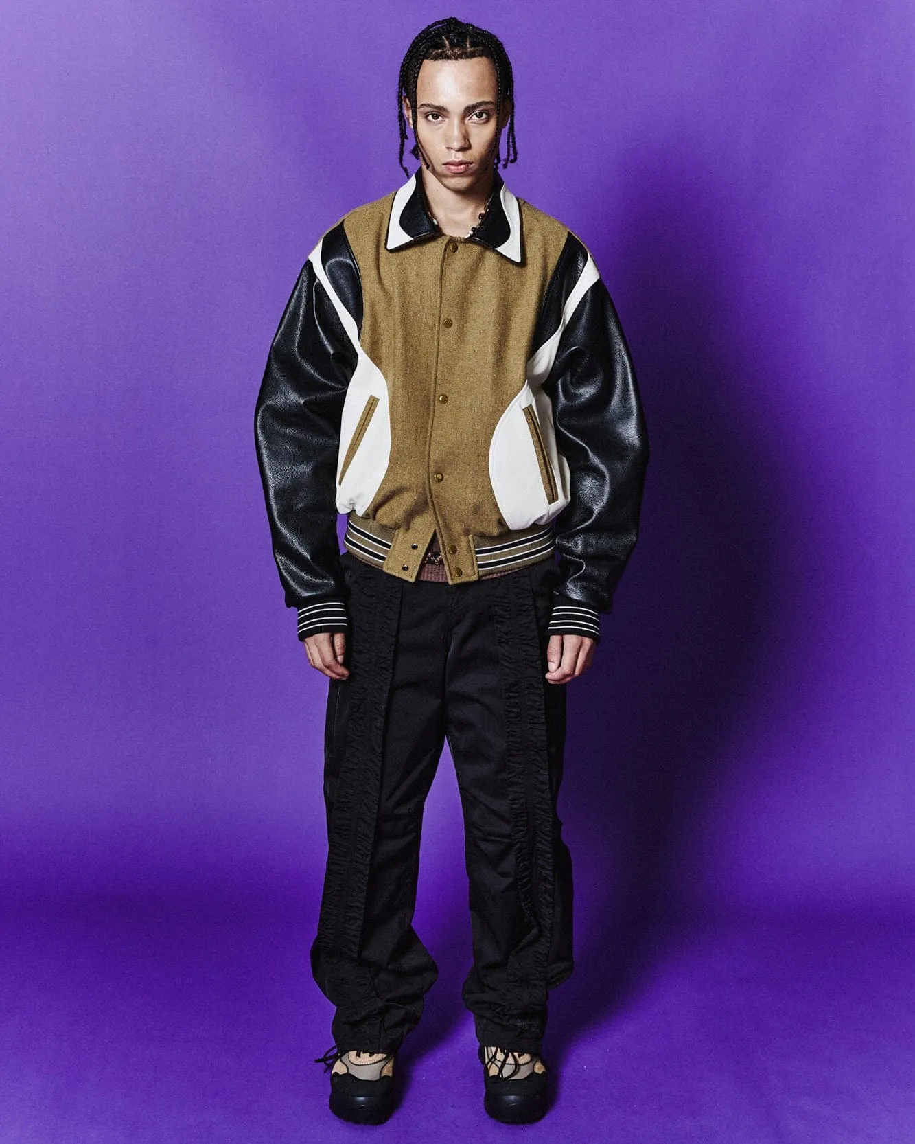 ROBYN VARSITY JACKET awa584m(OLIVE) sold by Andersson Bell product image thumbnail 4