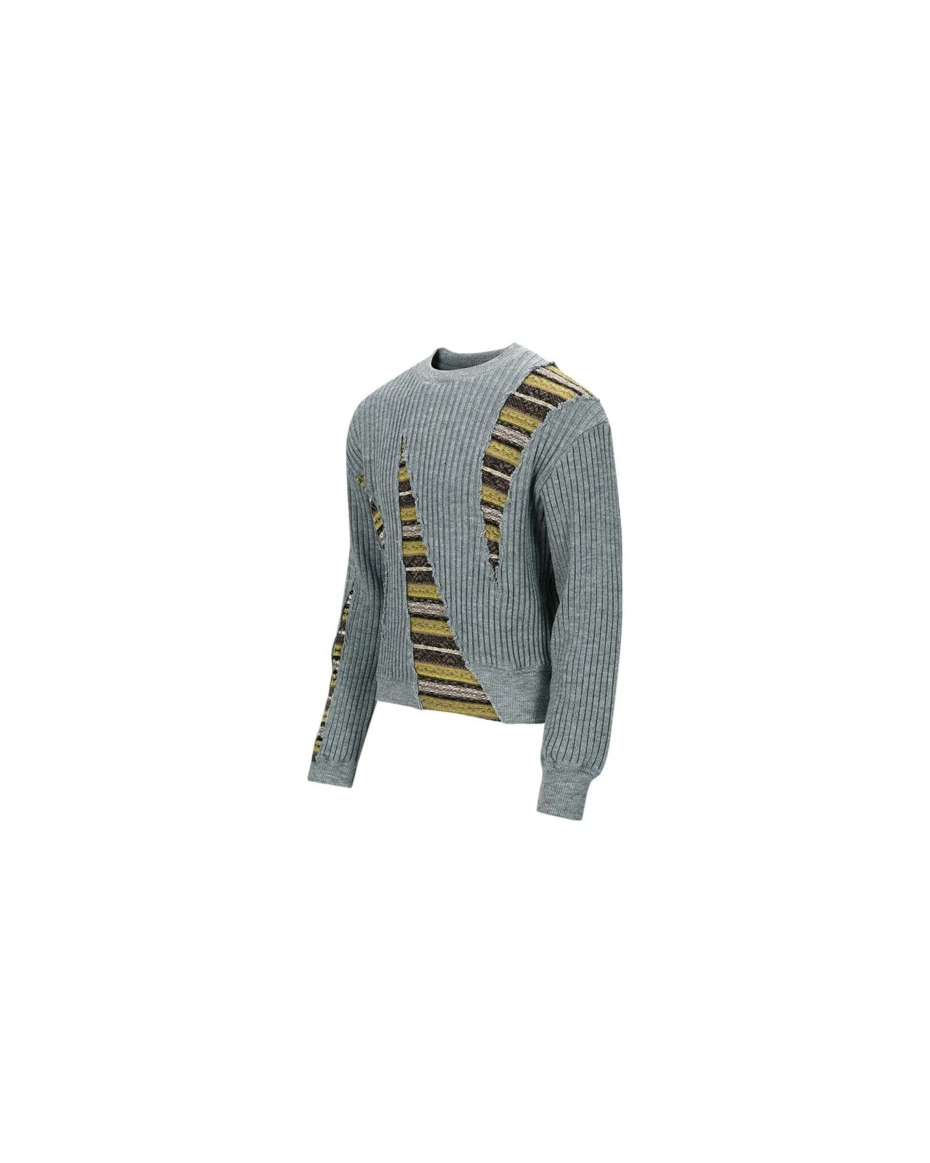 NORDIC CREW-NECK SWEATER atb1031m(GREY) sold by Andersson Bell product image thumbnail 3