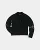 CUT OUT POLO SWEATER atb1158m(BLACK) sold by Andersson Bell