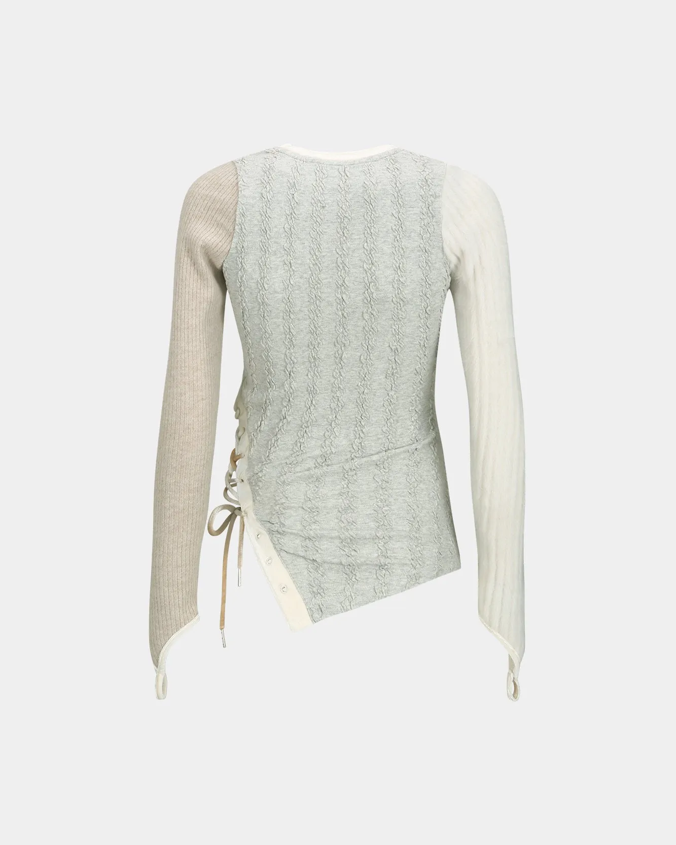 BRAIDS CUT-OUT TOP atb1179w(OATMEAL) sold by Andersson Bell product image thumbnail 4