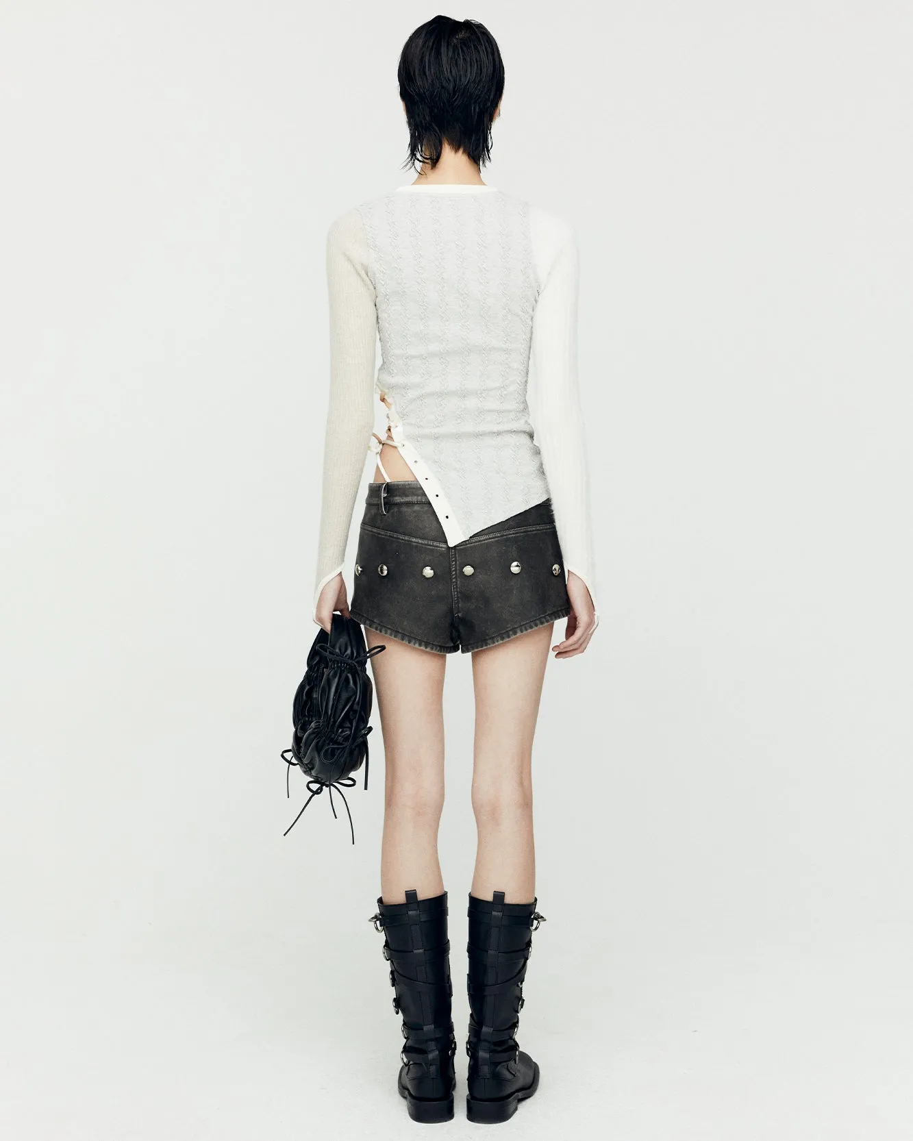 BRAIDS CUT-OUT TOP atb1179w(OATMEAL) sold by Andersson Bell product image thumbnail 5