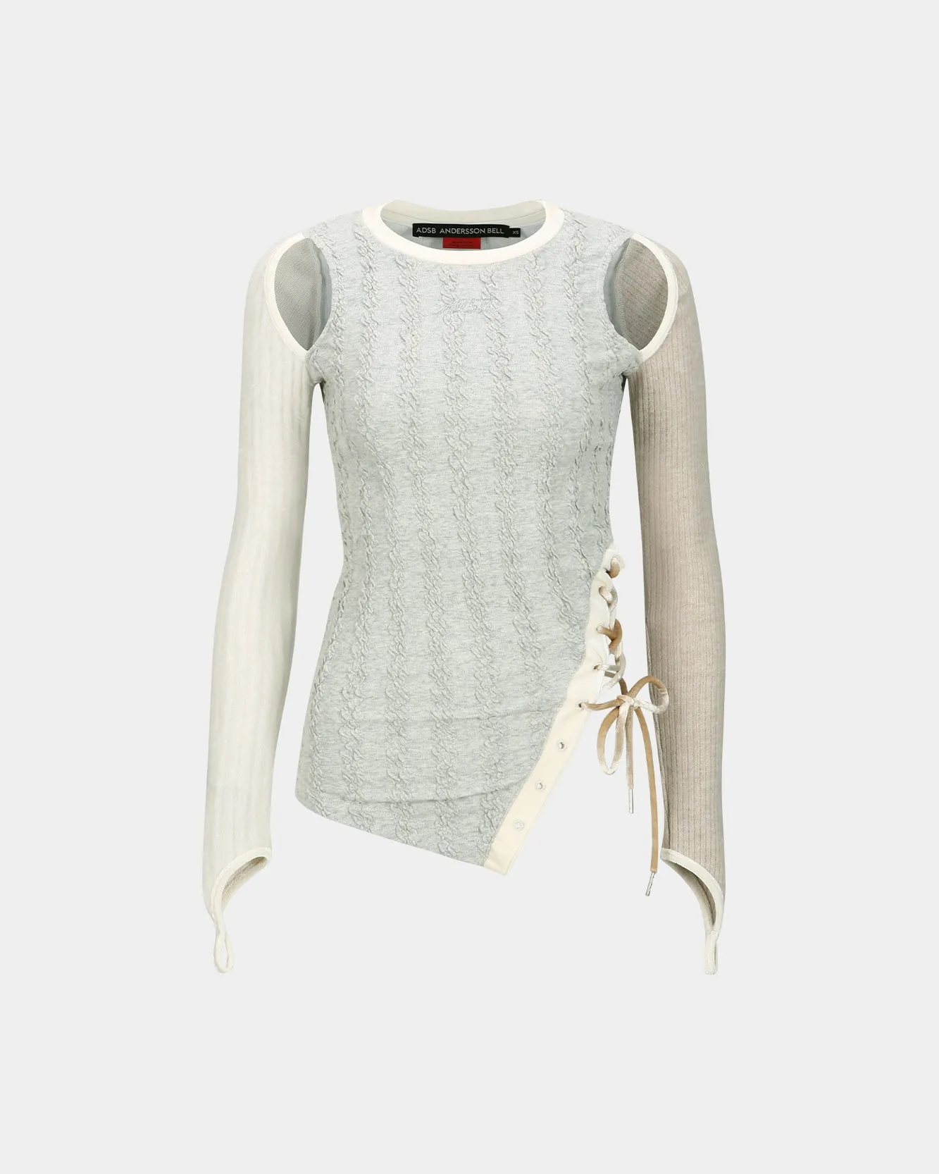 BRAIDS CUT-OUT TOP atb1179w(OATMEAL) sold by Andersson Bell product image thumbnail 2