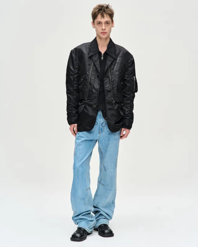 TRIPOT COATED FLARE JEANS apa693m(L.BLUE) made by Andersson Bell