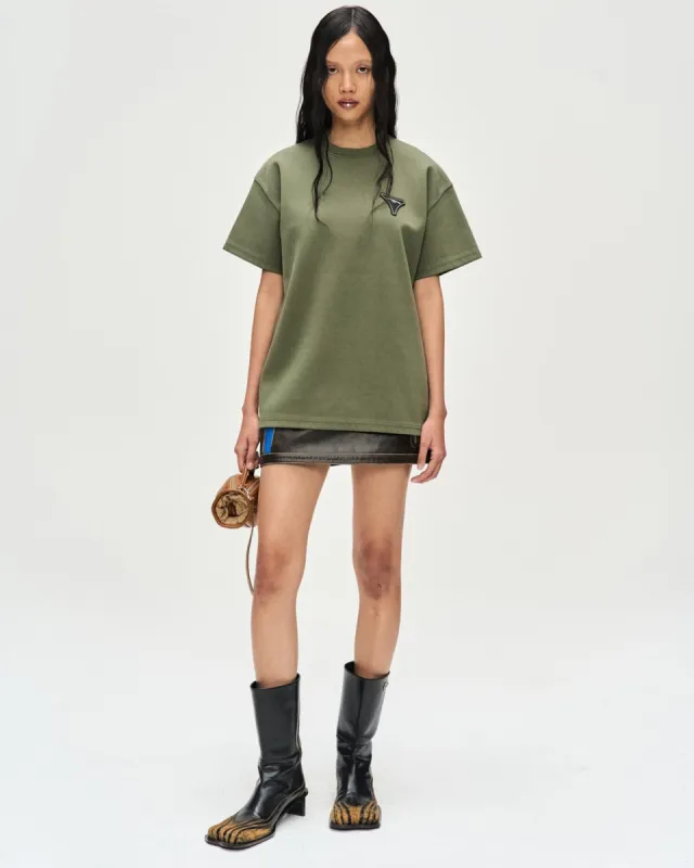 UNISEX STOOL PATCH LOGO T-SHIRTS atb1230u(KHAKI) made by Andersson Bell