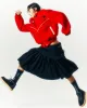 CAMTTON TWILL WOOL KILT apa675m(BLACK) sold by Andersson Bell