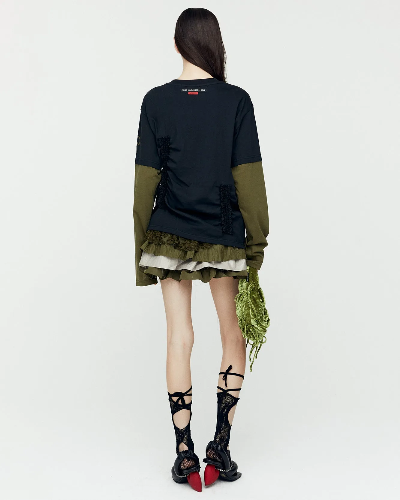 (ESSENTIAL) FRILL T-SHIRTS atb1209w(BLACK) sold by Andersson Bell product image thumbnail 5