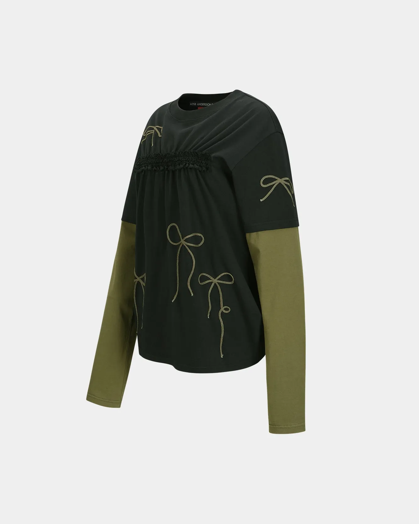 (ESSENTIAL) FRILL T-SHIRTS atb1209w(BLACK) sold by Andersson Bell product image thumbnail 3