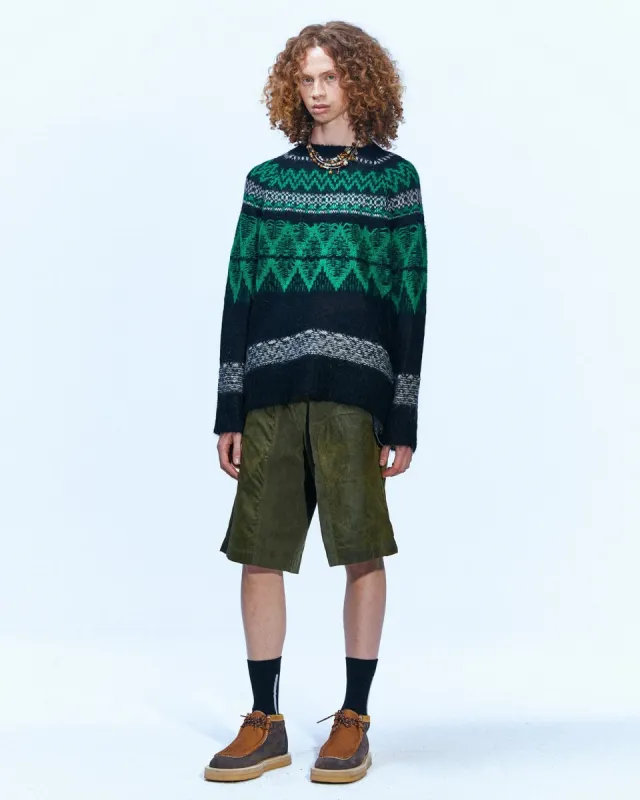 NORDIC KID MOHAIR RAGLAN SWEATER atb859m(BLACK) made by Andersson Bell