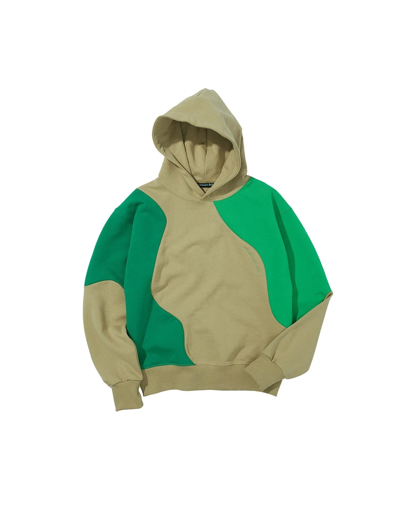 (ESSENTIAL) UNISEX CONTRAST CURVED HOODIE atb802u(DEEP GREEN) sold by Andersson Bell product image thumbnail 2