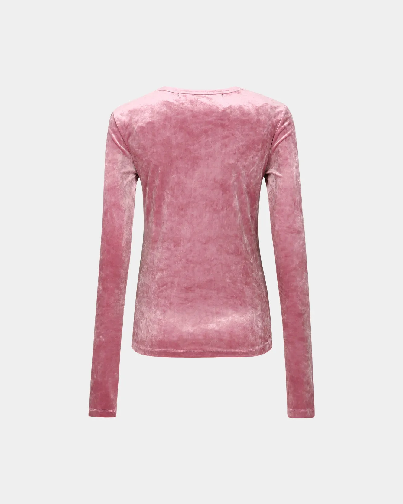 VELVET LACE UP LS T-SHIRTS atb1206w(PINK) sold by Andersson Bell product image thumbnail 4