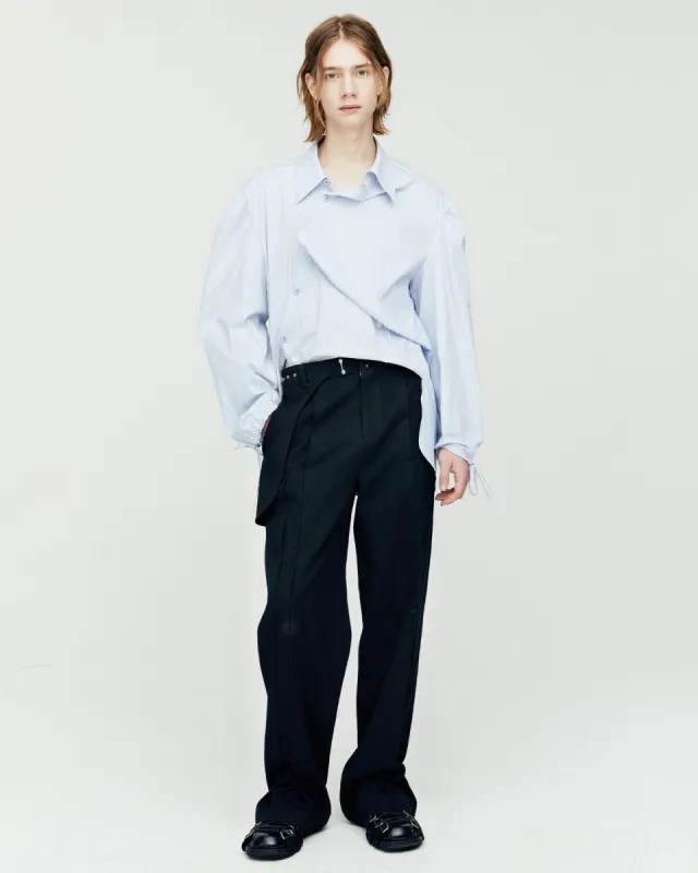 SOE TWILL WOOL WRAP TROUSERS apa754m(BLACK) sold by Andersson Bell