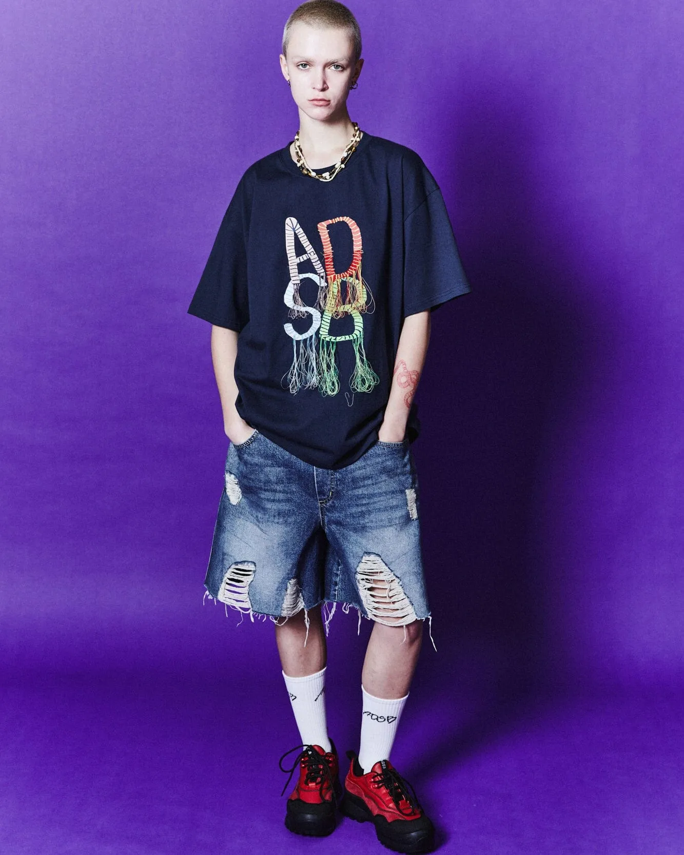 (ESSENTIAL) UNISEX ADSB CATERPILLAR T-SHIRTS atb1125u(NAVY) sold by Andersson Bell