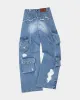 (WOMEN) SIMIZ DENIM CARGO-JEANS apa720w(WASHED BLUE) sold by Andersson Bell