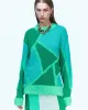 UNISEX REIMS23 INTARSIA SWEATER atb858u(GREEN/LIME) sold by Andersson Bell