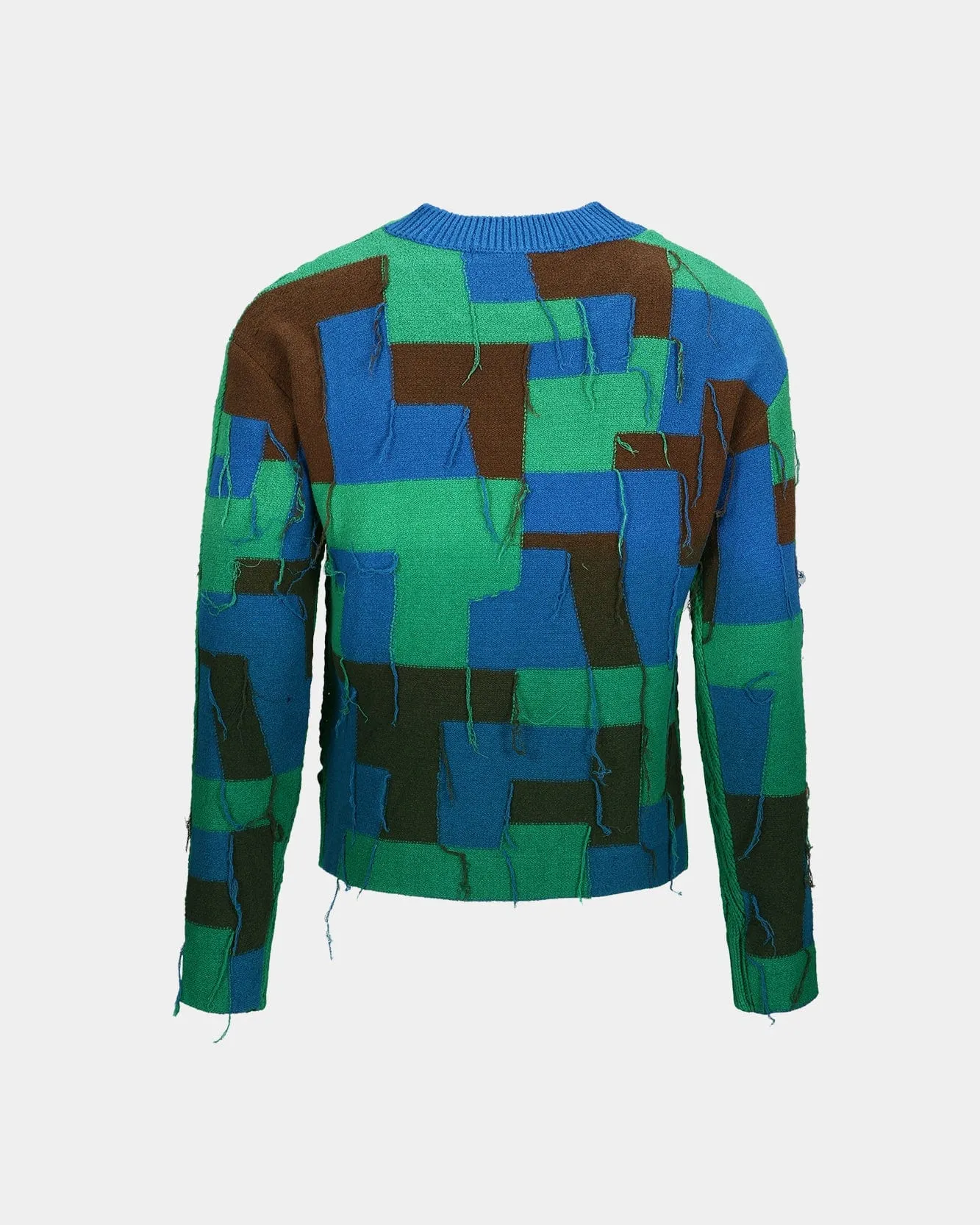 FISHERMAN INTARSIA CREW-NECK SWEATER atb1064m(GREEN) sold by Andersson Bell product image thumbnail 4