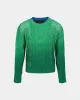 FISHERMAN INTARSIA CREW-NECK SWEATER atb1064m(GREEN) sold by Andersson Bell