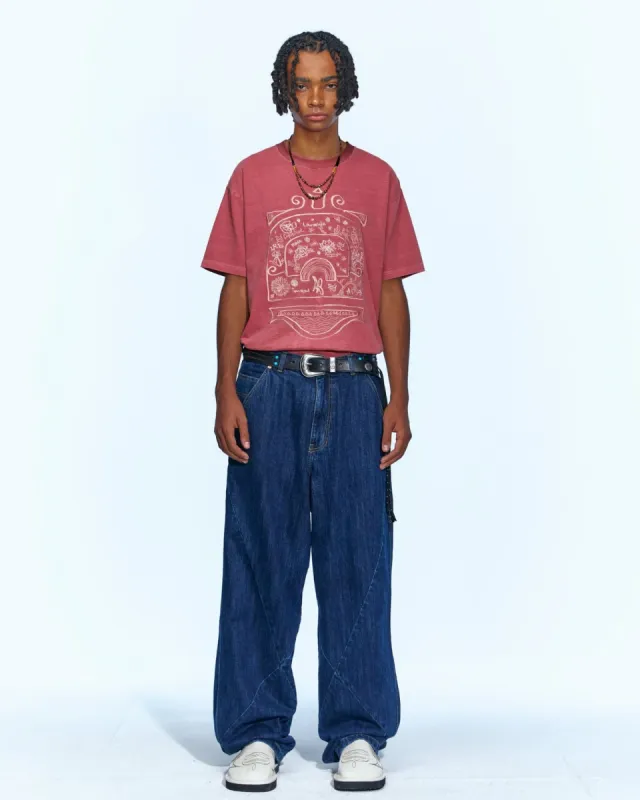 HUGE BOY WIDE-LEG JEANS apa646m(BLUE) made by Andersson Bell