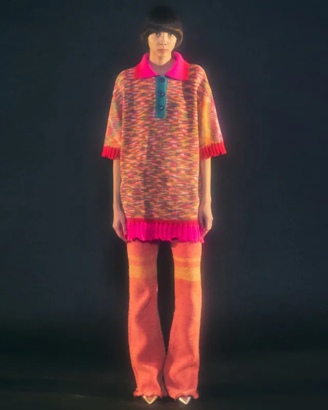 (WOMEN) SENYA COLOR BLOCK KNIT PANTS  apa547w(RED/ORANGE) made by Andersson Bell