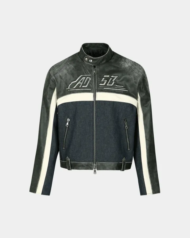 24 RACING LEATHER JACKET awa591m(BLACK) sold by Andersson Bell