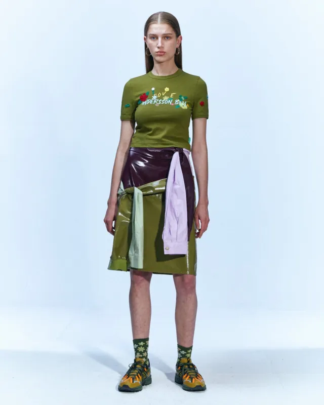 (ESSENTIAL) DASHA FLOWER GARDEN LOGO T-SHIRT atb894w(KHAKI) sold by Andersson Bell