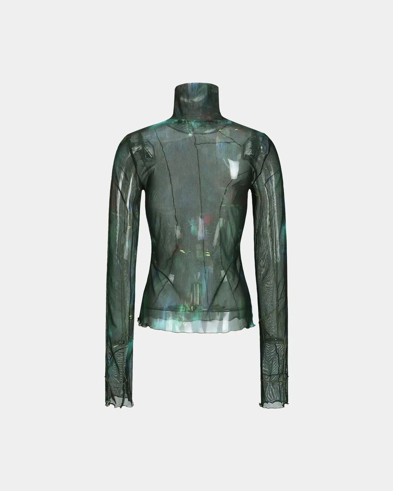 DAMAGED KNIT LAYERED MESH TOP atb1202w(BLACK) sold by Andersson Bell product image thumbnail 3