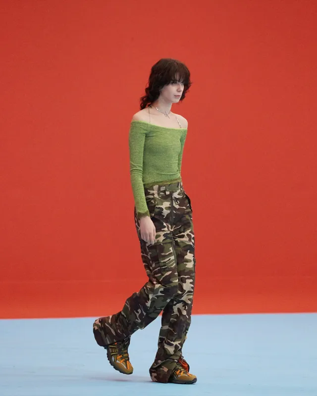 BUTTERFLY AND LOVE CHAIN LACE TOP atb826w(GREEN) made by Andersson Bell