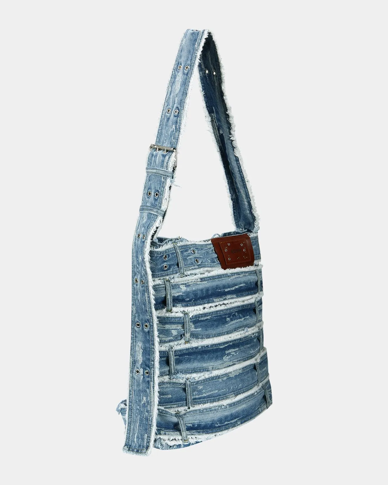 BELT DENIM MESSENGER BIG BAG aaa368u(BLUE) sold by Andersson Bell product image thumbnail 2