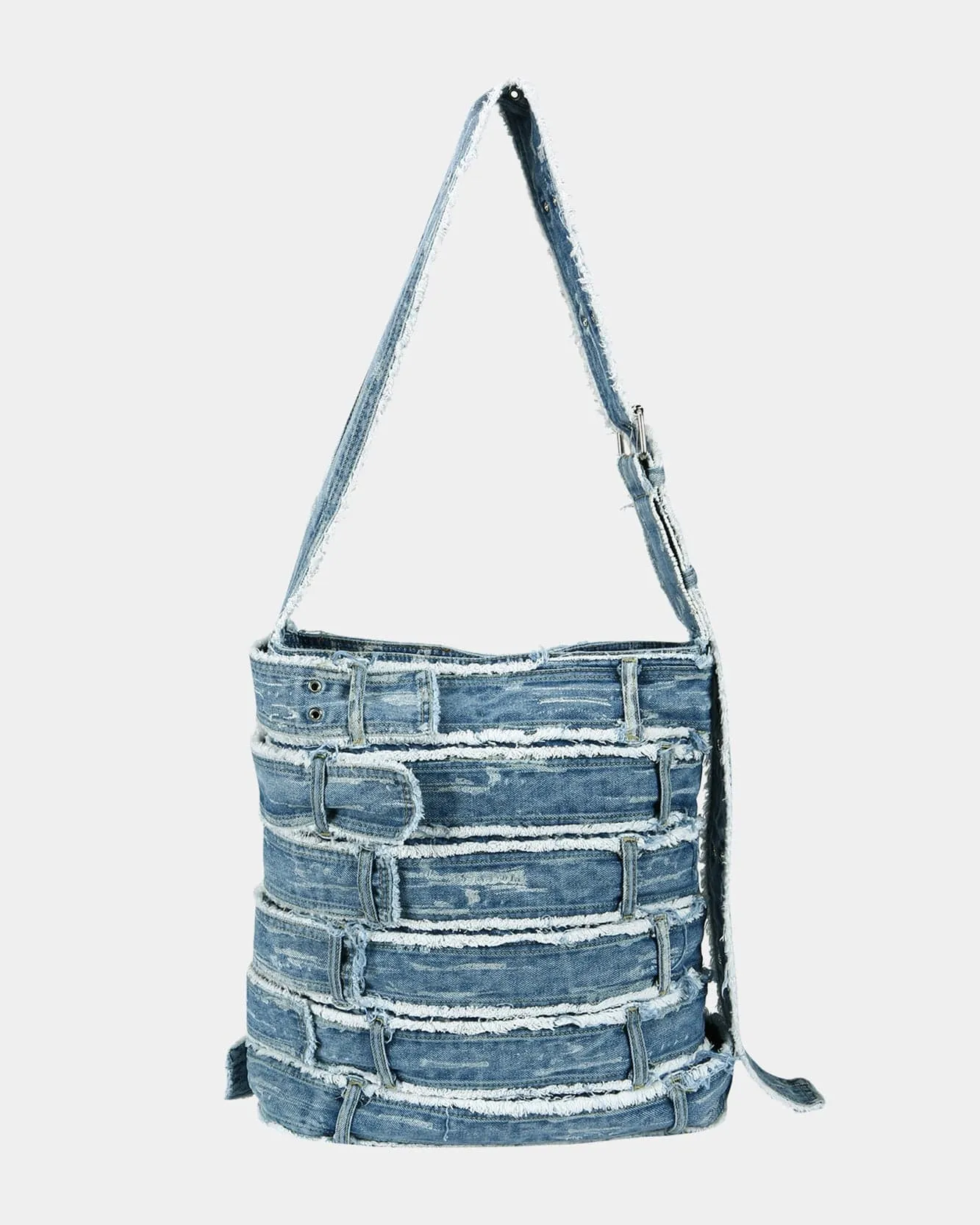 【MIAE】紅煙 Belt denim bag BELT DENIM MESSENGER BIG BAG aaa368u(BLUE) | Parallel