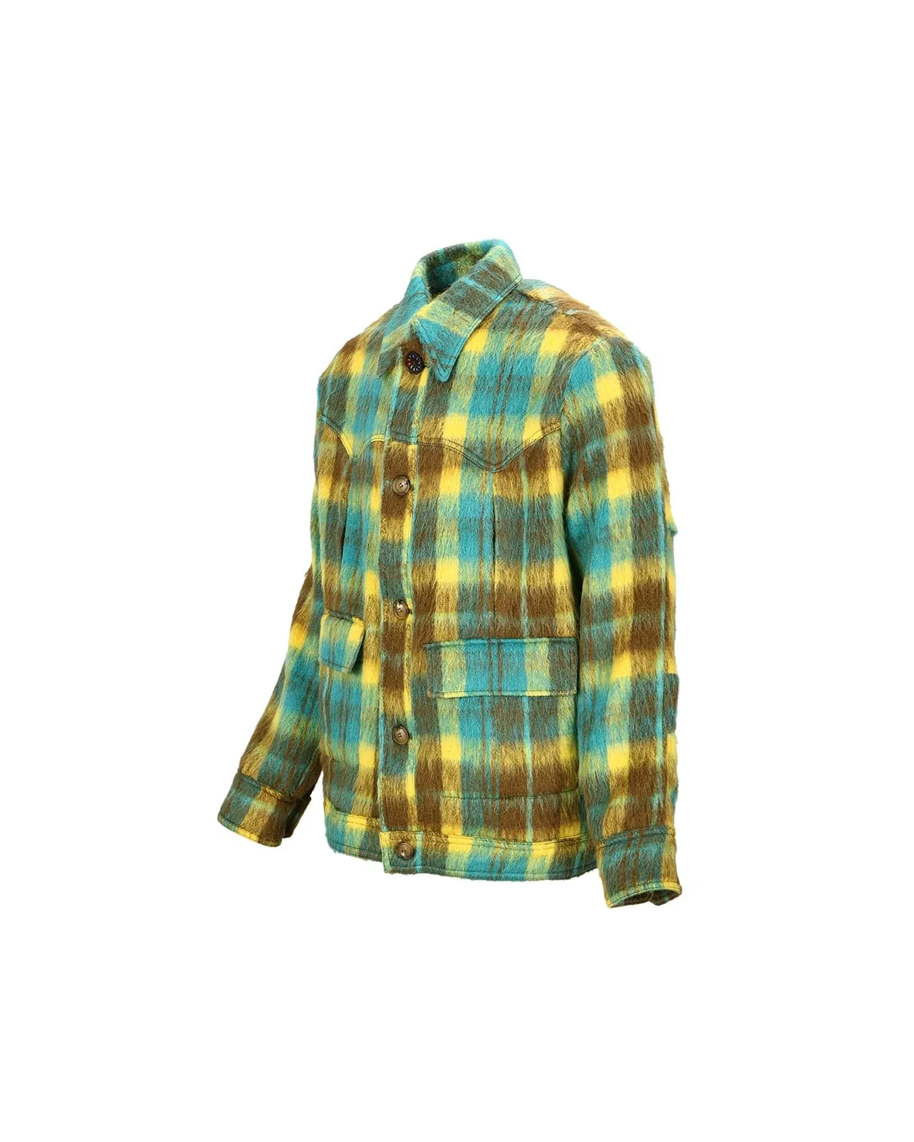 CHAUNY WOOL CHECK JACKET awa568m(YELLOW/BROWN) sold by Andersson Bell product image thumbnail 3