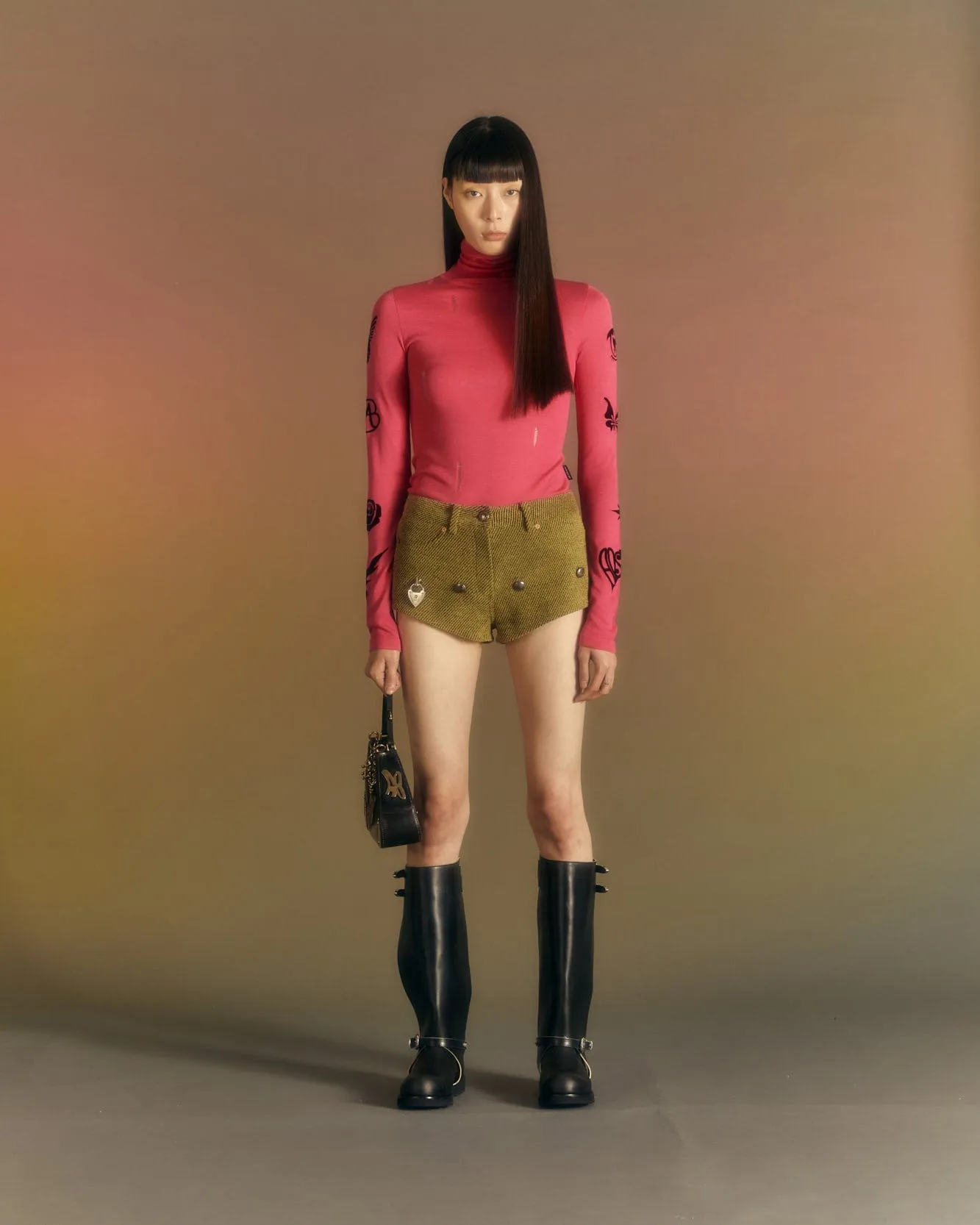 (WOMEN) AUGEN FLOCKING INNER KNIT TOP atb999w(MAGENTA PINK) sold by Andersson Bell product image thumbnail 5