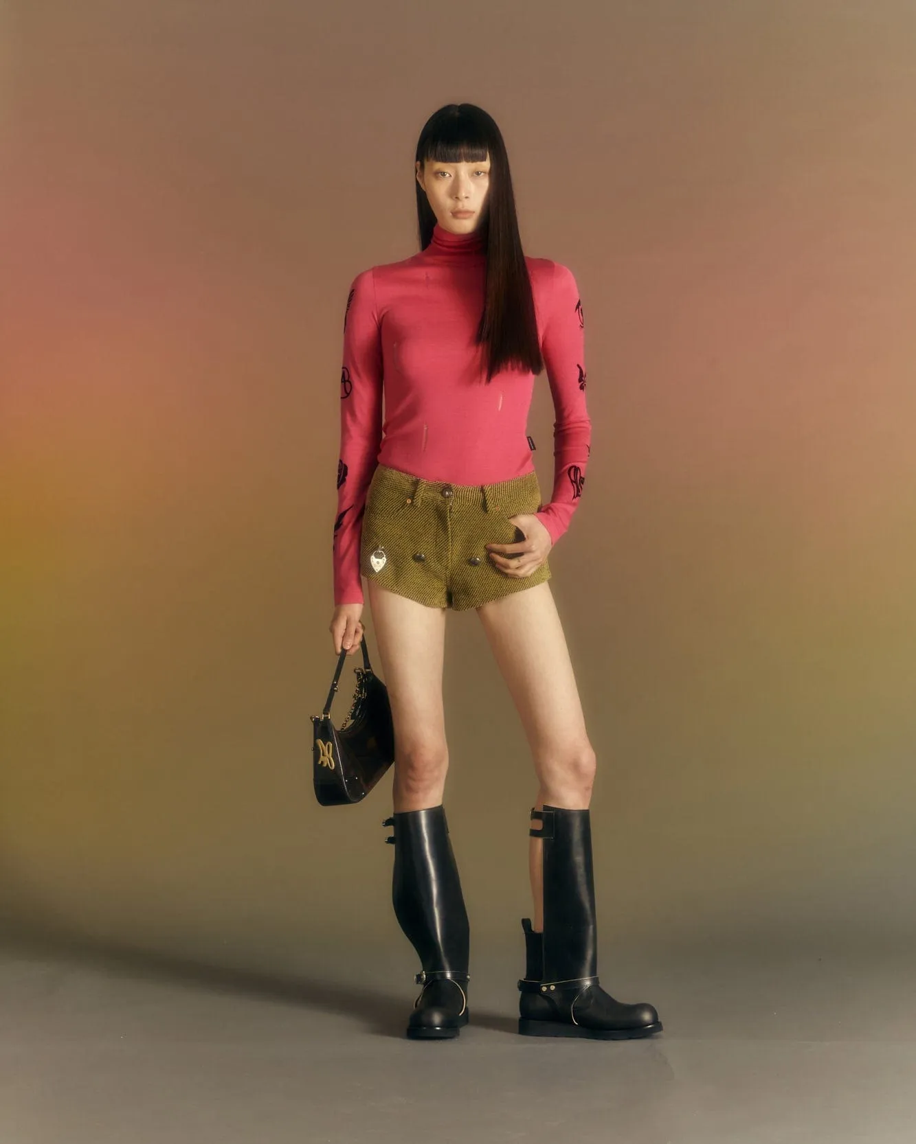 (WOMEN) AUGEN FLOCKING INNER KNIT TOP atb999w(MAGENTA PINK) sold by Andersson Bell