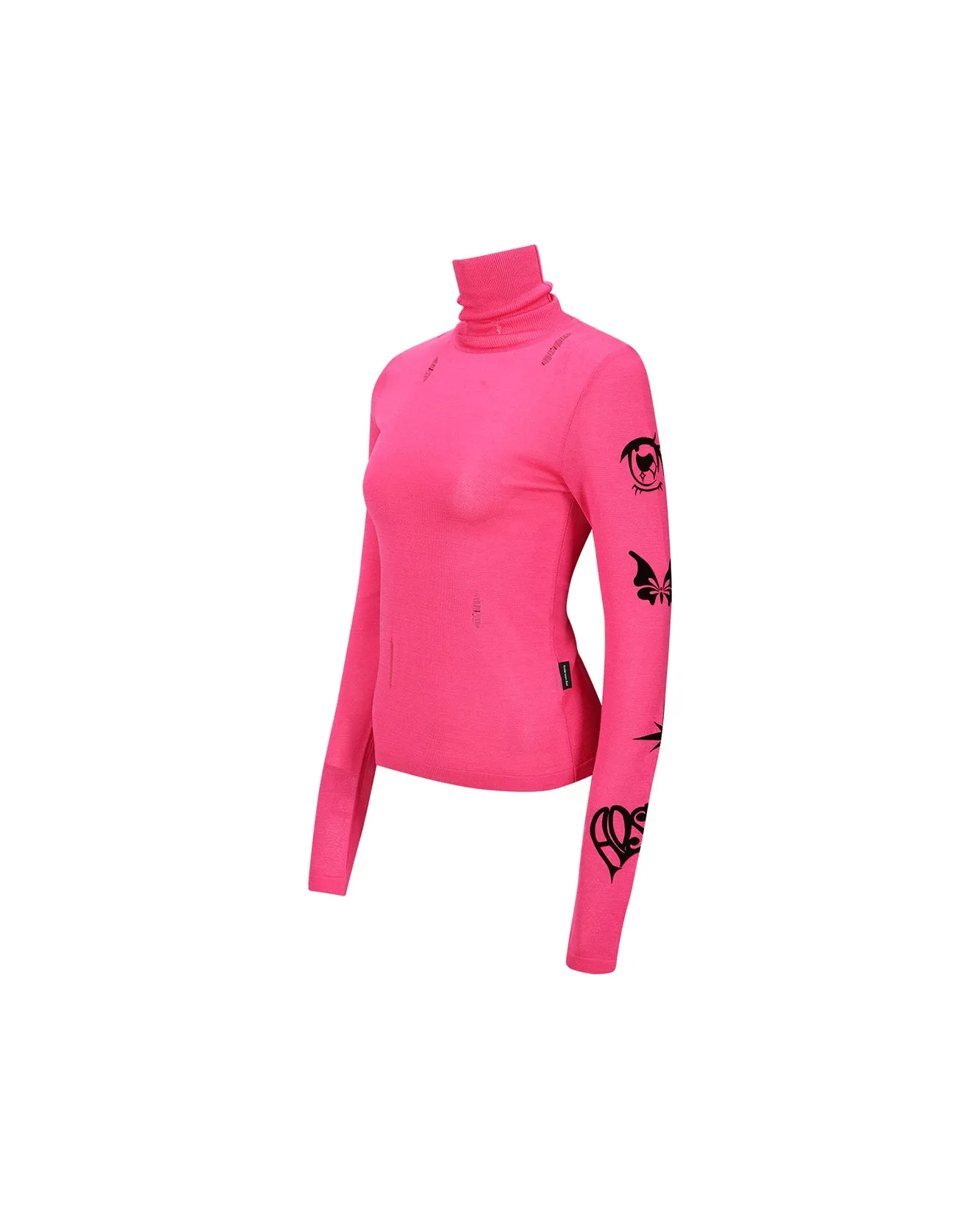 (WOMEN) AUGEN FLOCKING INNER KNIT TOP atb999w(MAGENTA PINK) sold by Andersson Bell product image thumbnail 3