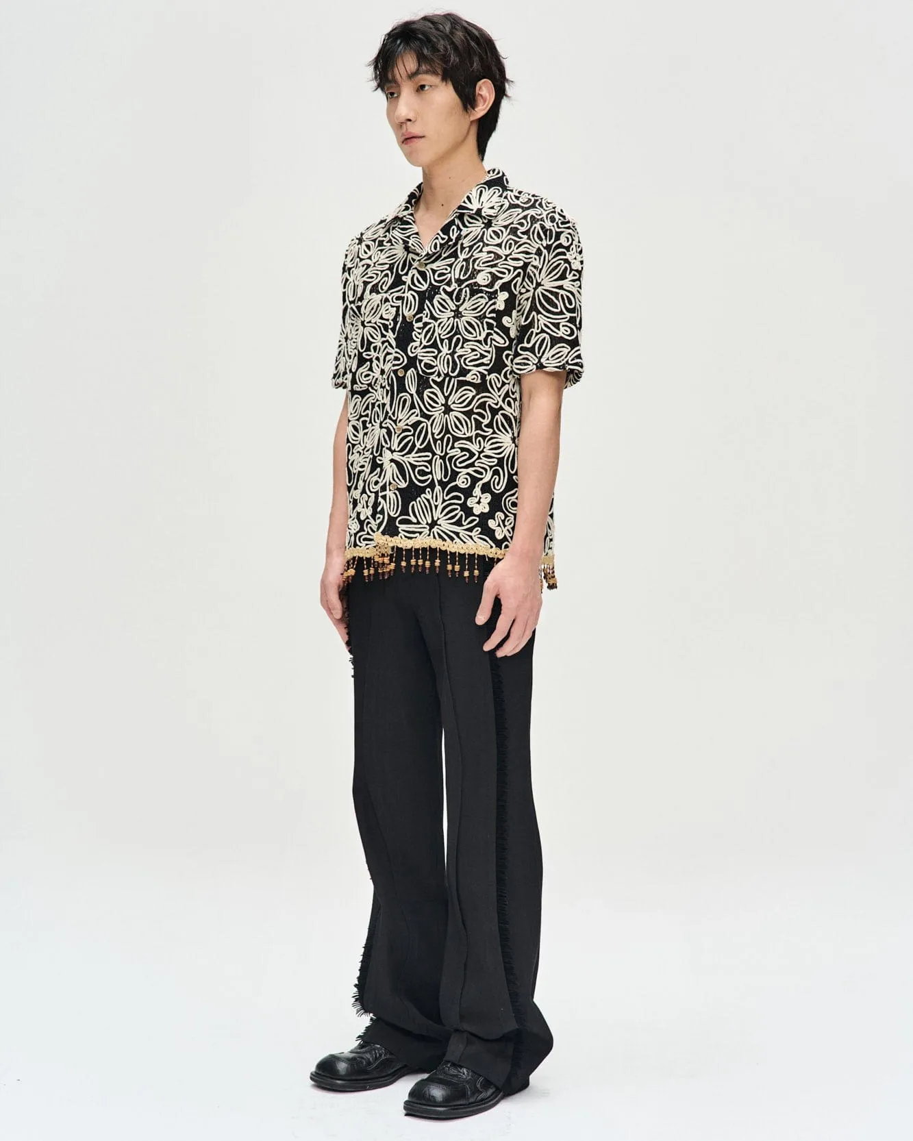 HAMPTON WOOL TROUSERS apa700m(BLACK) sold by Andersson Bell product image thumbnail 4