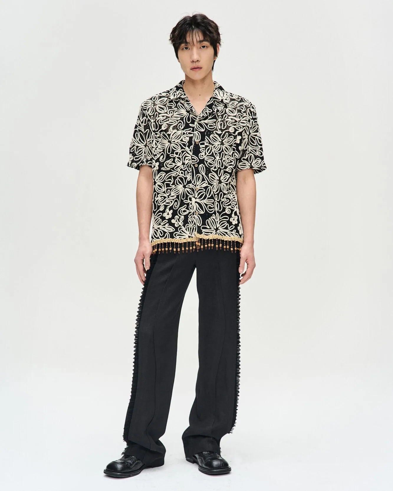 HAMPTON WOOL TROUSERS apa700m(BLACK) sold by Andersson Bell