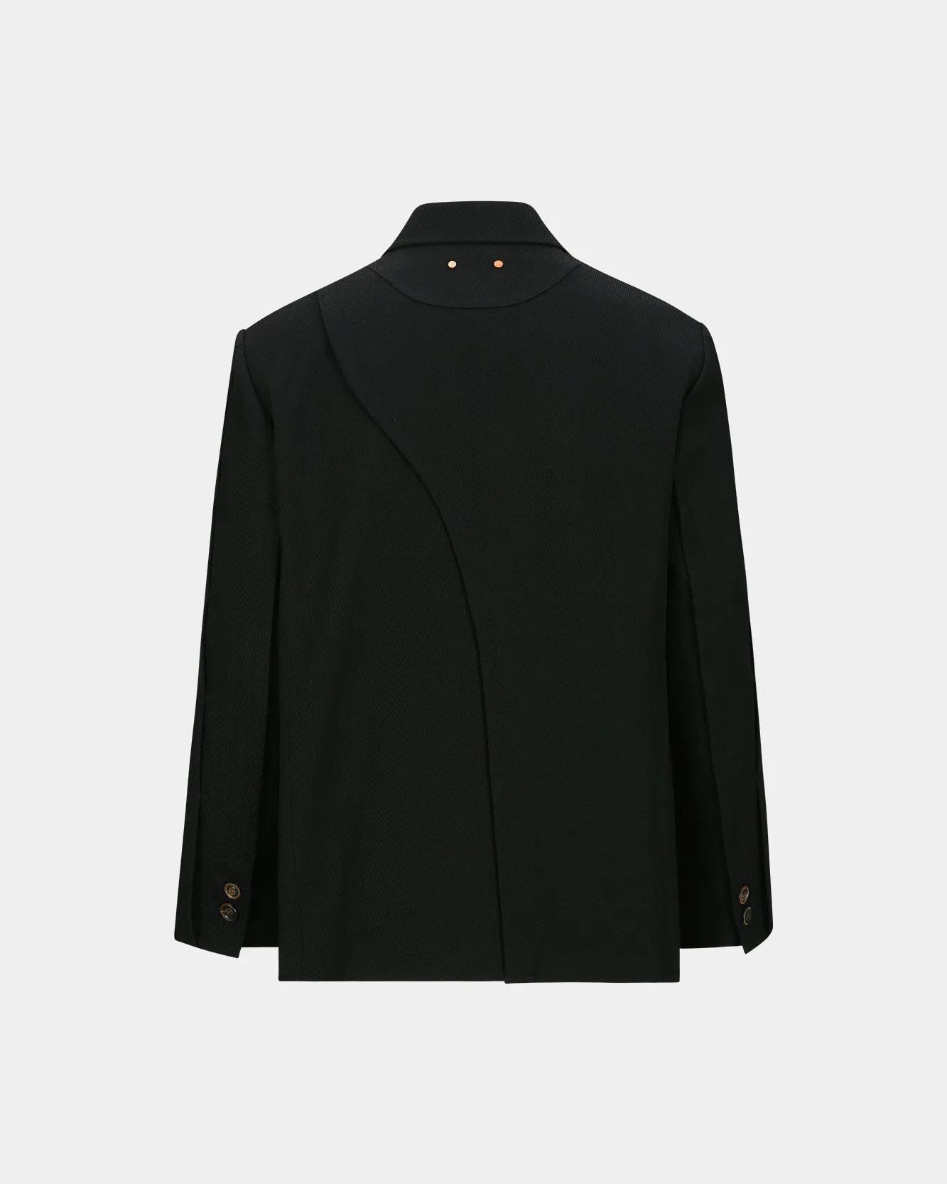 SOE TWILL WOOL WRAP DOUBLE BREASTED JACKET awa629m(BLACK) sold by Andersson Bell product image thumbnail 4