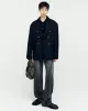 SOE TWILL WOOL WRAP DOUBLE BREASTED JACKET awa629m(BLACK) sold by Andersson Bell