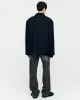 SOE TWILL WOOL WRAP DOUBLE BREASTED JACKET awa629m(BLACK) sold by Andersson Bell