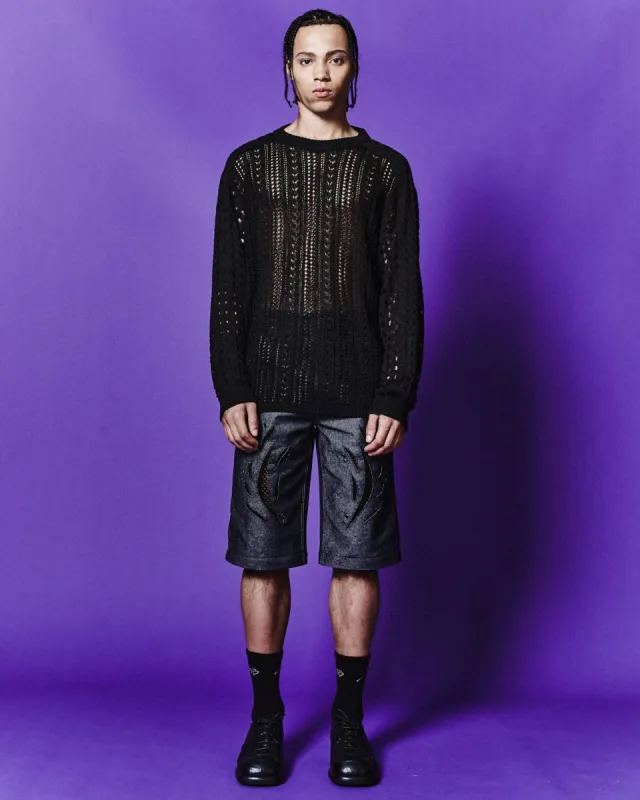 RODRI CREW-NECK SWEATER atb1071m(BLACK) sold by Andersson Bell