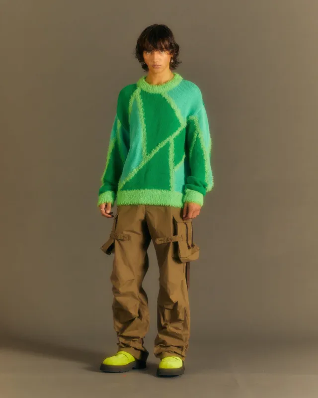 UNISEX REIMS23 INTARSIA SWEATER atb858u(GREEN/LIME) sold by Andersson Bell