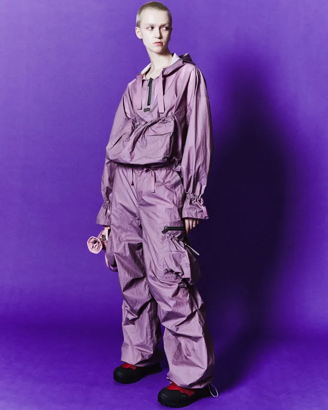 (WOMEN) ARINA LACE-UP ANORAK SHIRTS atb1089w(DUSTY PINK) sold by Andersson Bell