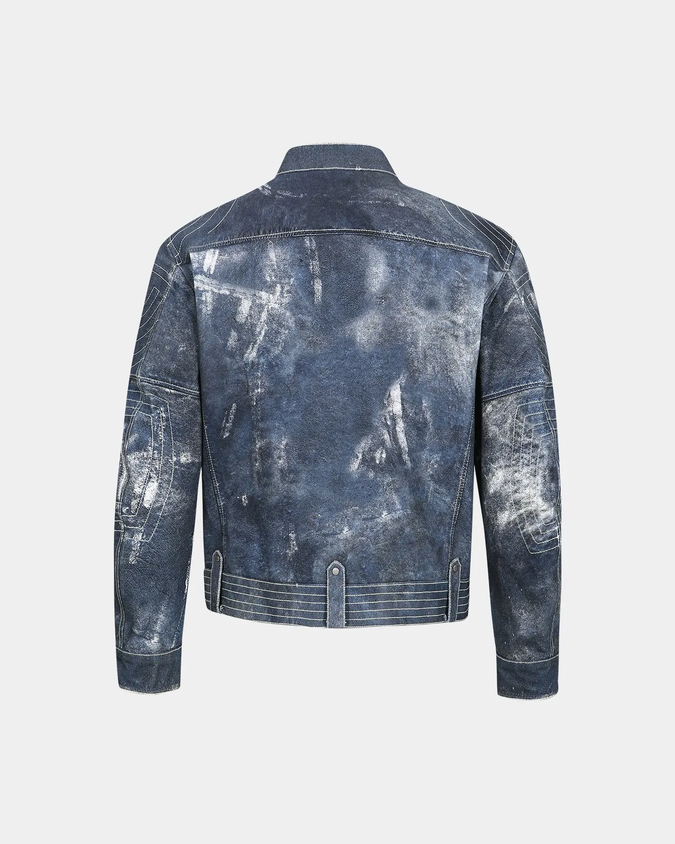 UNISEX ZEN TROMPE L`OEIL RIDER JACKET awa650u(NAVY) sold by Andersson Bell product image thumbnail 4