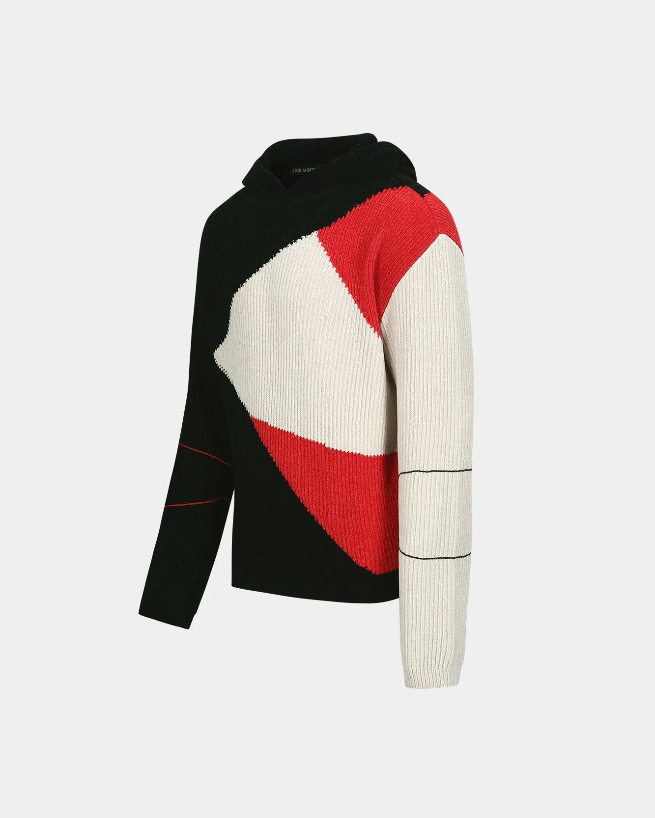 FITE HOODIE SWEATER atb1165m(BLACK/RED) sold by Andersson Bell product image thumbnail 3