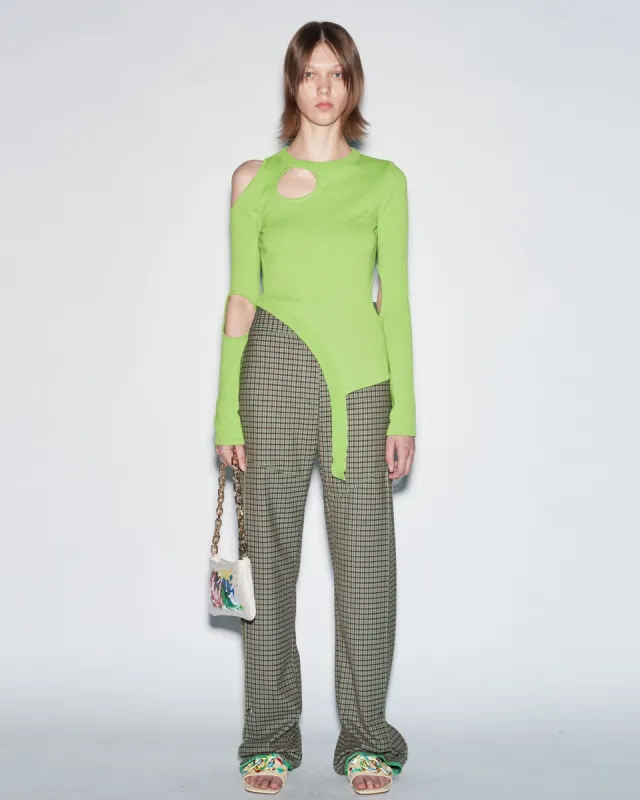 (WOMEN) BONNIE CUT-OUT KNIT TOP atb701w(GREEN) made by Andersson Bell