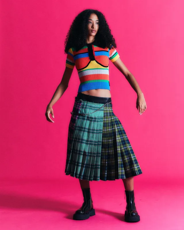 NELLY STRIPE POLO TOP atb885w(ORANGE) sold by Andersson Bell