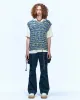 OTRETO CABLE VEST (ITALIAN YARN) atb867m(BLUE) sold by Andersson Bell