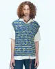 OTRETO CABLE VEST (ITALIAN YARN) atb867m(BLUE) sold by Andersson Bell
