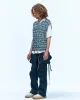 OTRETO CABLE VEST (ITALIAN YARN) atb867m(BLUE) sold by Andersson Bell